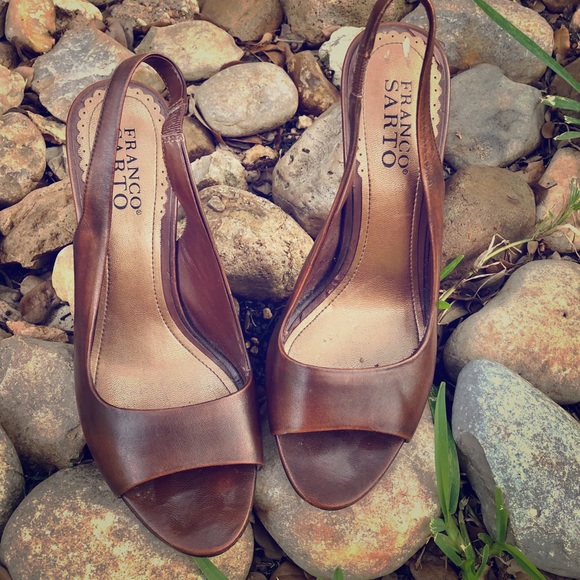 Franco Sarto Shoes - Slingback Open Toe Heels